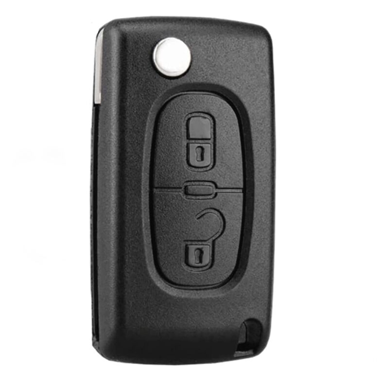 foto del prodotto guscio chiave compatibile con pulsanti ce0536, chiave pieghevole a scatto per peugeot 207 307 308 407 408 3008 5008 citroen c2 c3 c4 c5 c6 c8 2