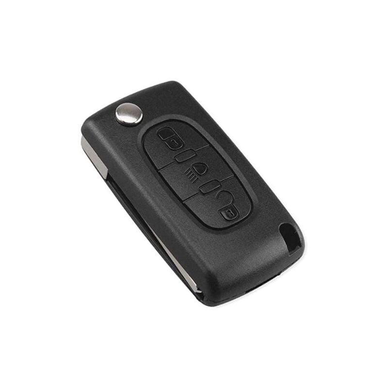foto del prodotto guscio chiave fari a 3 pulsanti compatibile ce0523 chiave pieghevole a scatto per peugeot 207 307 308 407 408 3008 5008 citroen c2 c3 c4 c5 c6 c8
