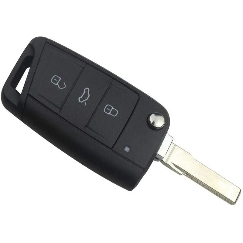 foto del prodotto guscio chiave per vw polo golf 7 t roc tiguan jetta seat ibiza leon ateca arona toledo skoda fabia octavia karoq telecomando 3 pulsanti