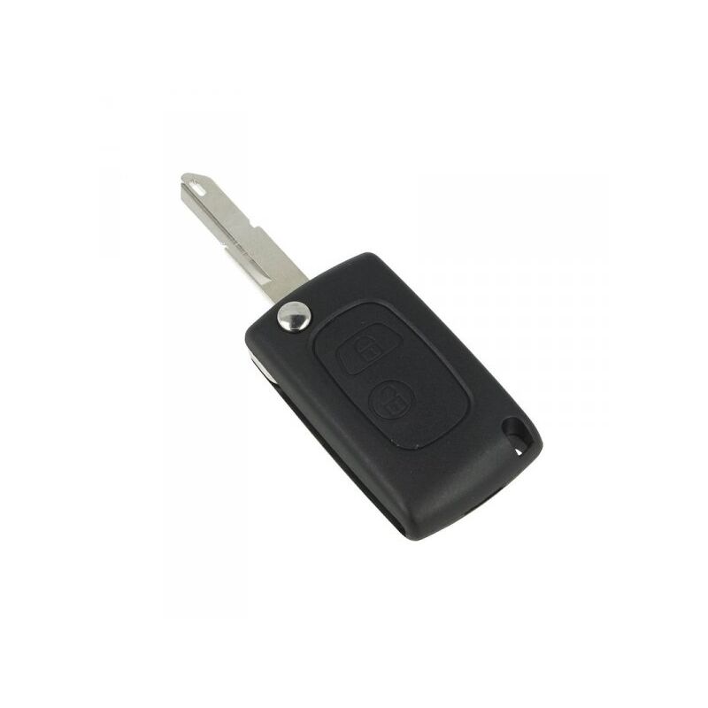 foto del prodotto guscio chiave telecomando 2 tasti con lama ne72 batteria su circuito senza transponder per peugeot citroen berlingo fiat scudo