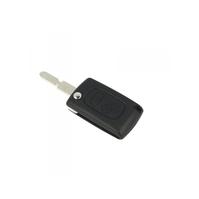 foto del prodotto guscio chiave telecomando 2 tasti con lama ne78 batteria su circuito senza transponder per peugeot 206 208 307 citroen picasso saxo