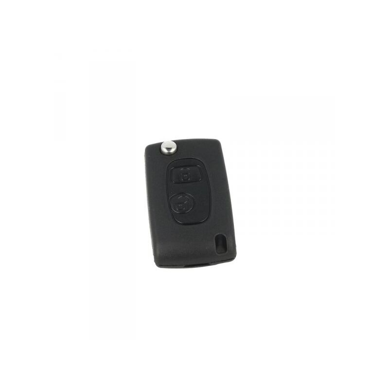foto del prodotto guscio chiave telecomando 2 tasti con lama sx9 batteria su circuito senza transponder per peugeot citroen