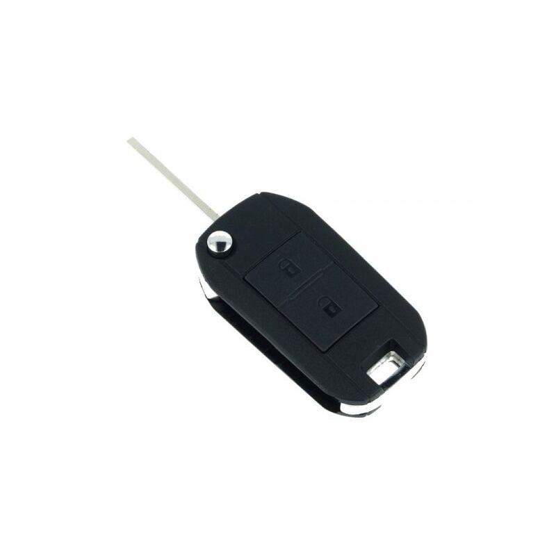 foto del prodotto guscio chiave telecomando 2 tasti con lama va2 batteria su circuito senza transponder per peugeot citroen