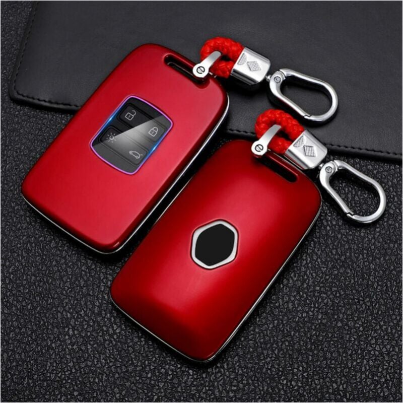 foto del prodotto guscio per chiave auto rosso, resistente all'usura e alle cadute, compatibile con renault koleos kadjar megane captur espace, accessorio per chiave auto loy