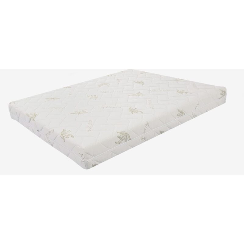 foto del prodotto guscio per materasso sfoderabile 80x190 tessuto aloevera. alto 18 cm