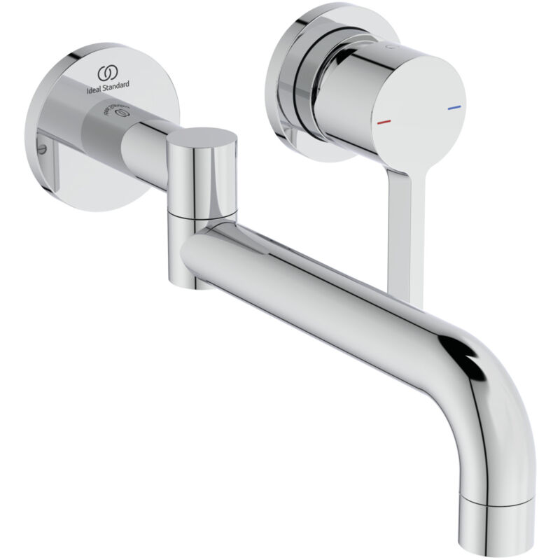 foto del prodotto gusto, miscelatore monocomando a parete per lavello da cucina, bocca orientabile a 180 , bd426aa, cromato ideal standard