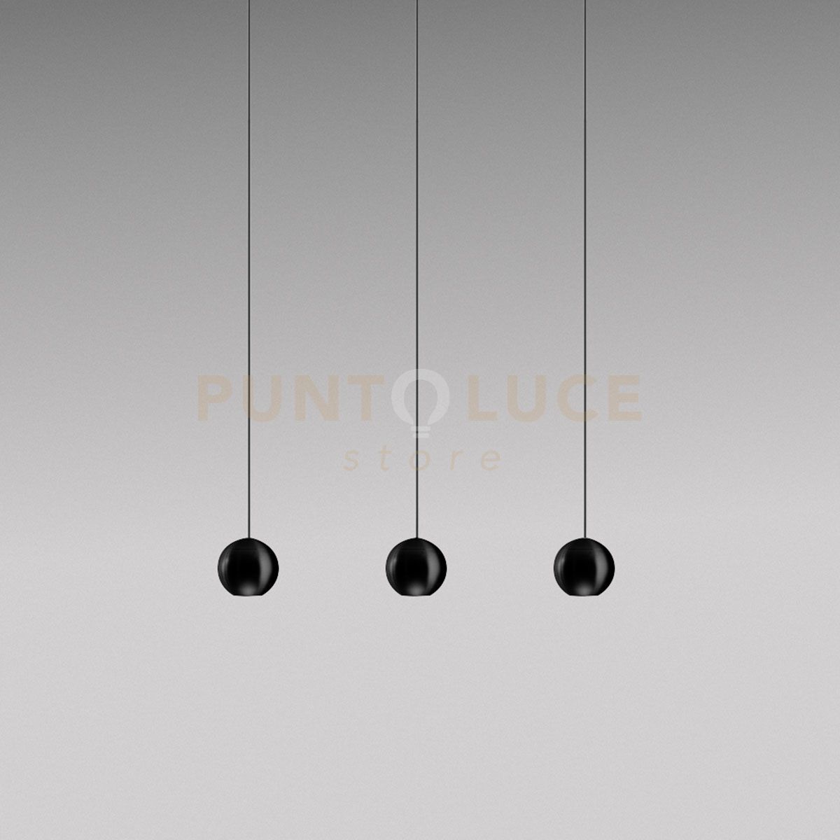 foto del prodotto guya s 3 sospensione 3 luci a led lineare 3000k 1525lm 24w nero