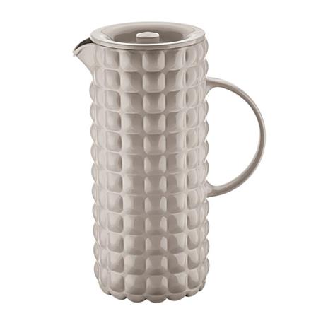 foto del prodotto guzzini caraffa tiffany grigio tortora con coperchio
