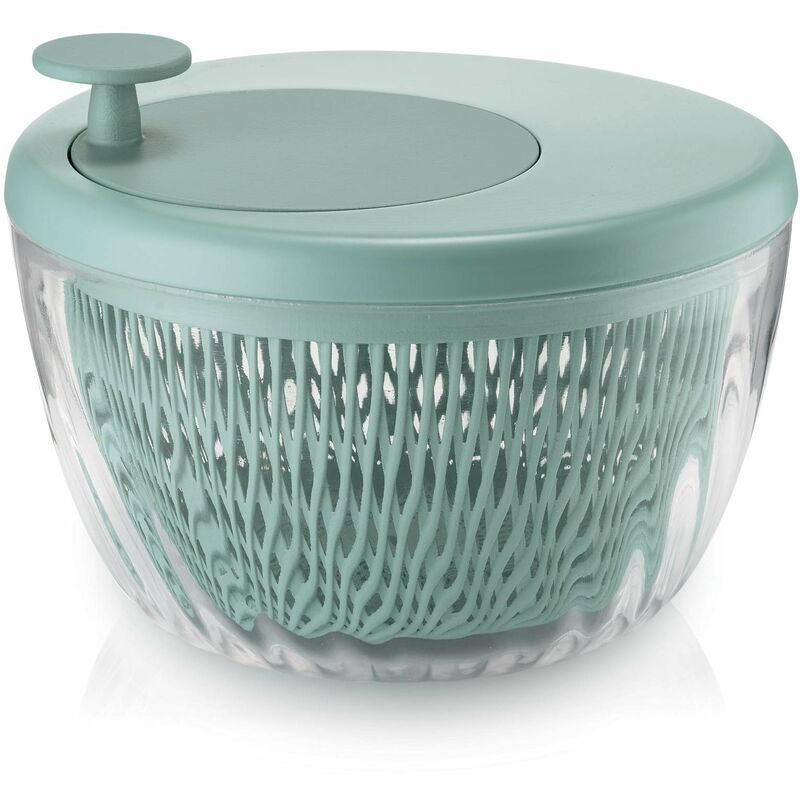 foto del prodotto guzzini spin e store kitchen active design centrifuga insalata con coperchio, polipropilene, copolimero acrilonitrile stirene, verde, 26 cm