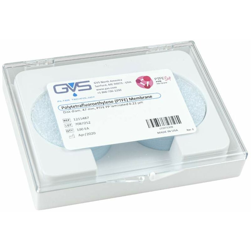 foto del prodotto gvs filtro a disco, ptfe, 0.22 m, 47mm, 100 pk