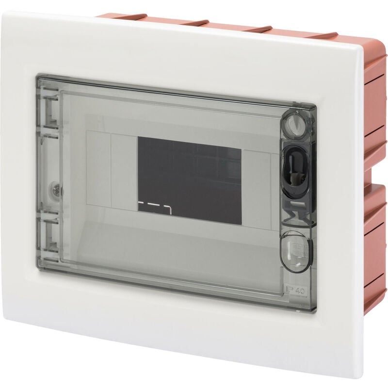 foto del prodotto gw-40604 centralino con porta trasparente fum da incasso 8m ip40 - gewiss