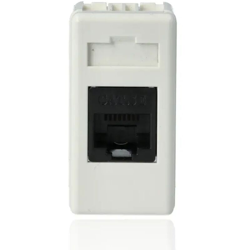 foto del prodotto gw20271 - presa rj45 - 4 coppie - categoria 5e - utp - toolless - 1 modulo - system white - gewiss