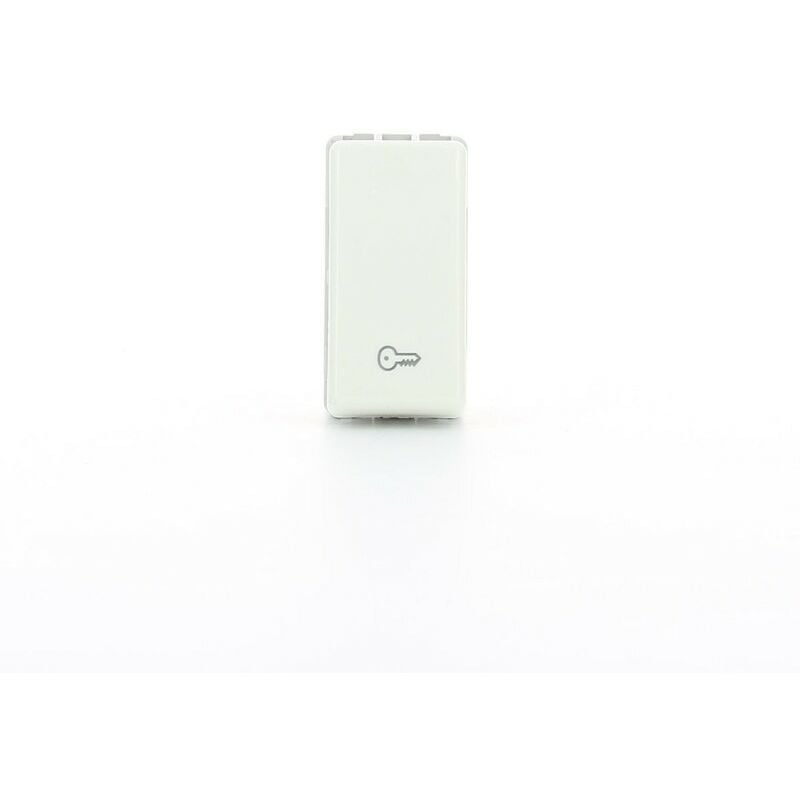 foto del prodotto gw20511 pulsante unipolare apriporta simbolo chiave 250v na 10a 1 modulo
