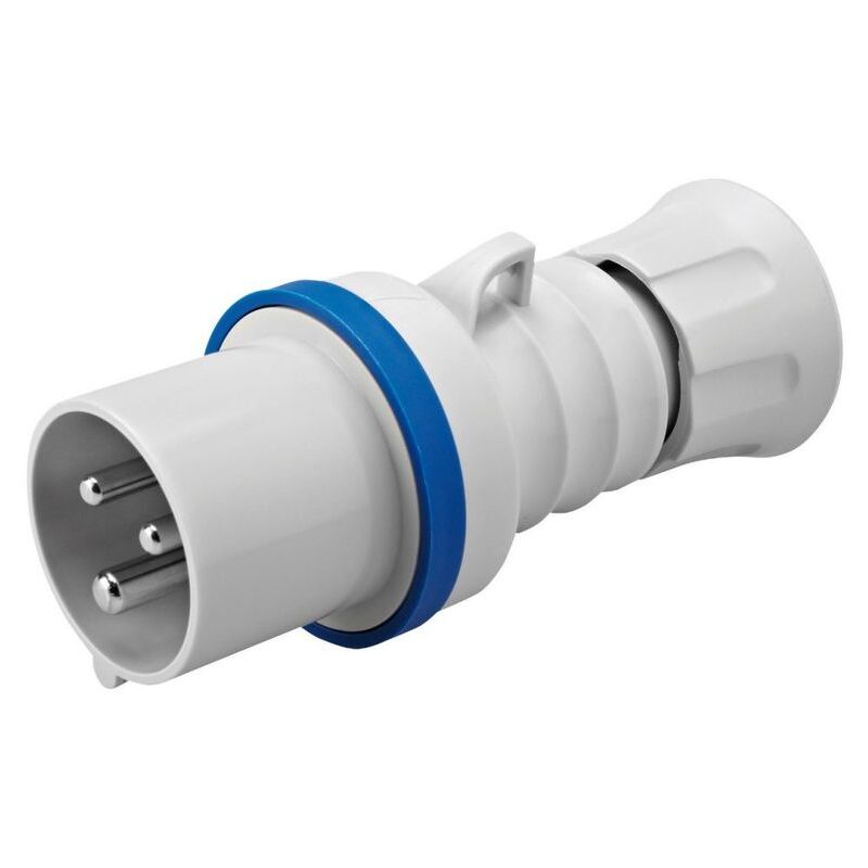 foto del prodotto gw60015h spina mobile diritta hp, ip44 ip54, 2p t 32a 200 250v 50 60hz, blu, 6h, cablaggio a vite gewiss