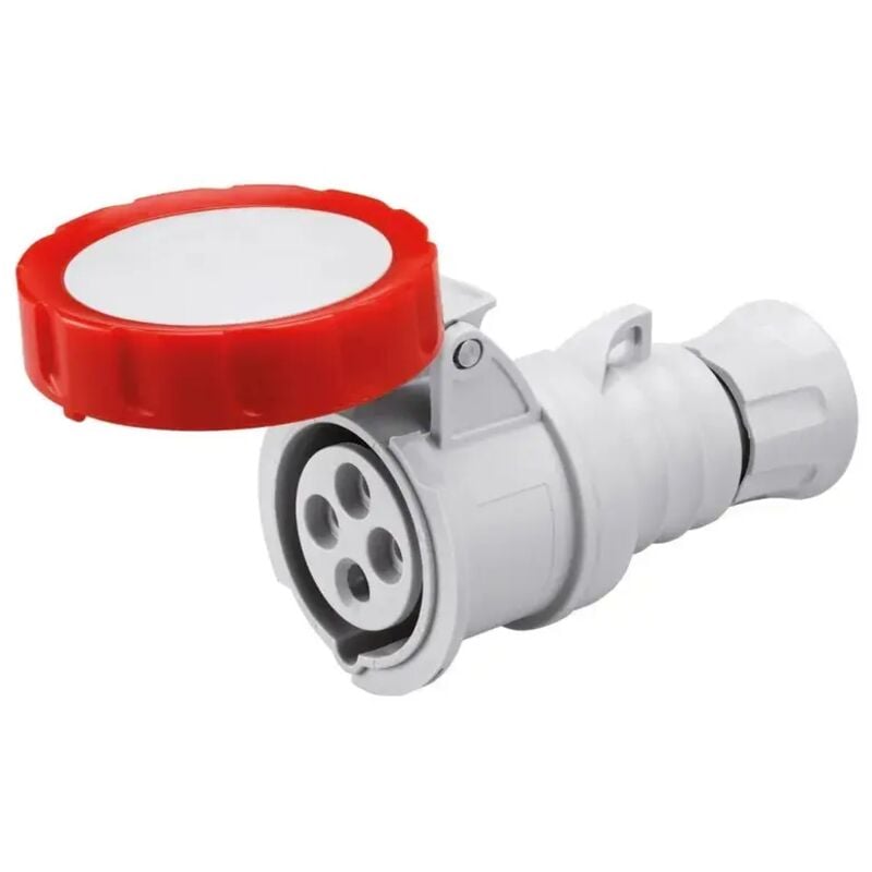 foto del prodotto gw62041h - presa mobile diritta hp, ip66 ip67 ip68 ip69, 3p t 32a 380-415v 50 60hz, rosso, 6h, cablaggio a vite - gewiss
