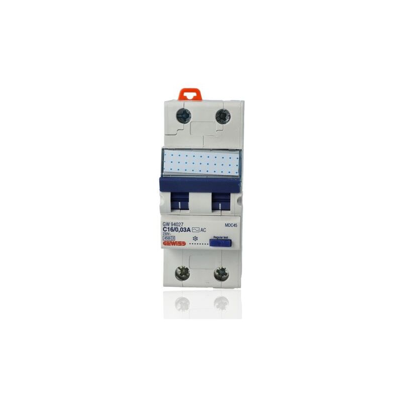 foto del prodotto gw94028 interruttore magnetotermico differenziale 2p tipo ac c20 30ma 4500a gewiss