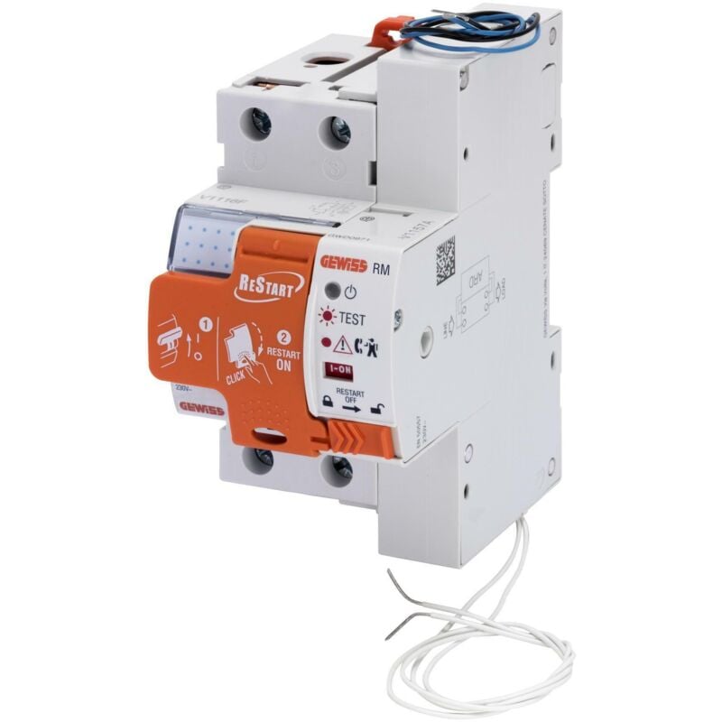foto del prodotto gwd4229r interruttore magnetotermico differenziale con modulo di riarmo automatico 2p tipo a c25 30ma 4500a gewiss