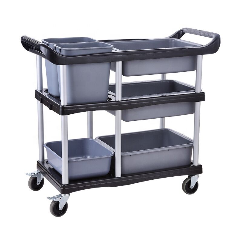 foto del prodotto gx 032e carrello di pulizia e vestizione, carrello da cucina, carrello a 3 stadi con freni, 104x46x91cm bc elec