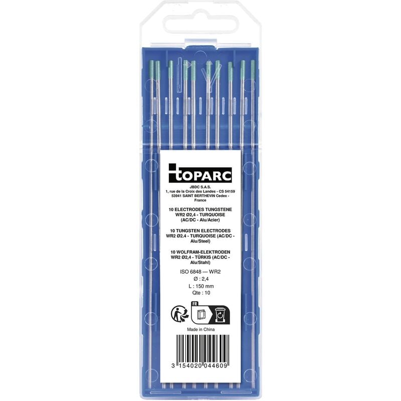 foto del prodotto gys 044609 elettrodi al tungsteno tig, 2,4 mm, 10 pezzi