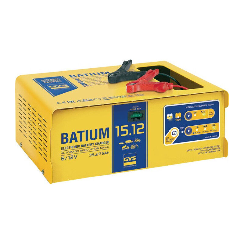 foto del prodotto gys caricabatterie batium 15 12 6 12 v effettivi 11 aritmetici 7 10 1