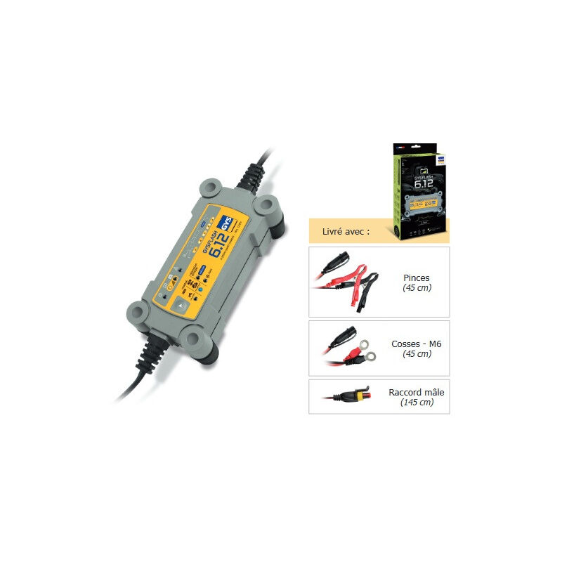 foto del prodotto gys caricabatterie desolforatore a 12 v flash 6.12 ideale per moto e auto 