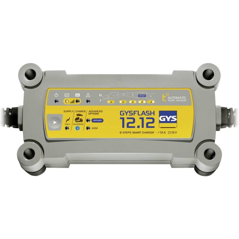 foto del prodotto gys caricabatterie piombo 12v 12a da 20 a 250ah flash 12.12
