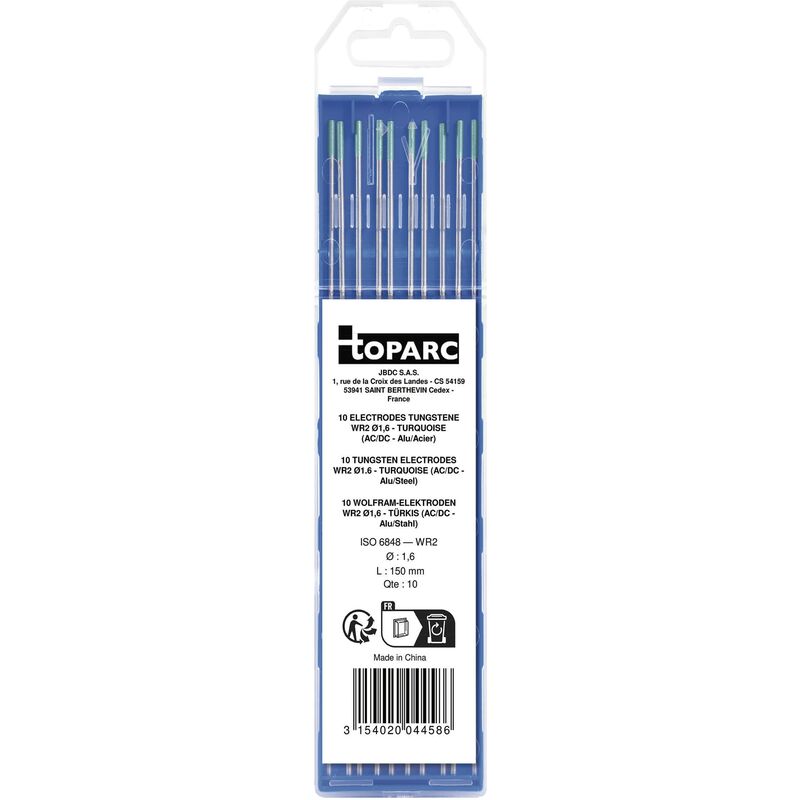 foto del prodotto gys elettrodi tig in tungsteno 044586 1 6mm 10 pezzi 