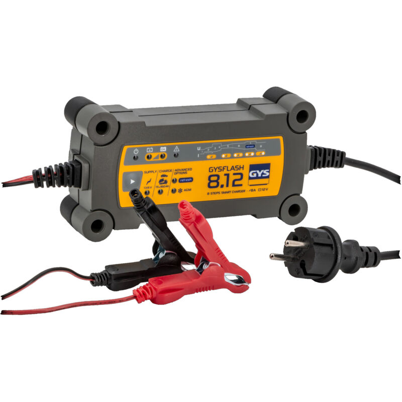 foto del prodotto gys flash 8.12 caricatore automatico per batterie a 12 v
