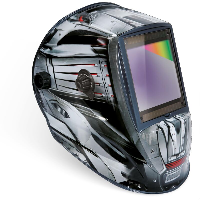 foto del prodotto gys lcd alien true color xxl, maschera casco di saldatura, din 15, oscuramento automatico, tinta scura 59 913, schermo xxl, energia solare 068698