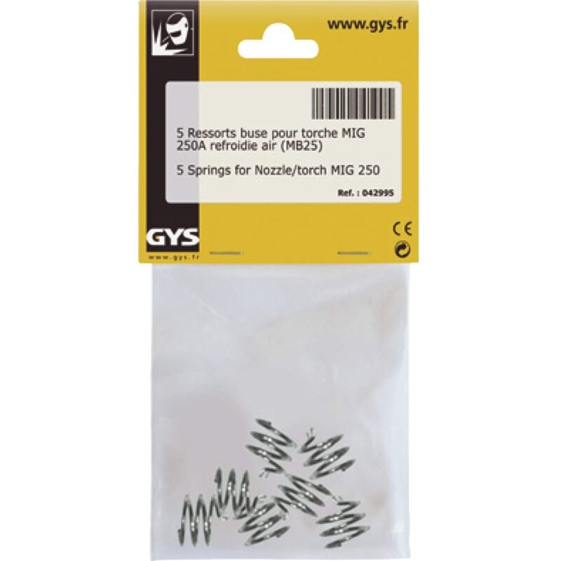 foto del prodotto gys molle per ugelli, set di 5, per torcia 250 a mb25 , 042995