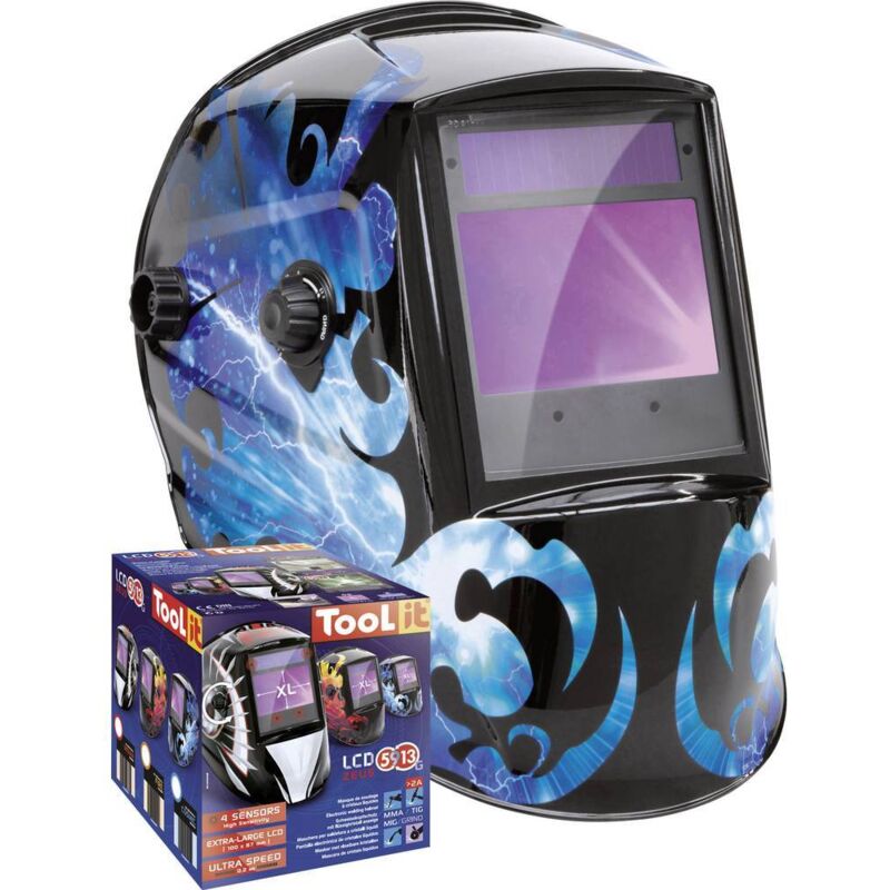 foto del prodotto gys toolit 5 9 9 13 g cosmic 044104 casco di saldatura nero, blu