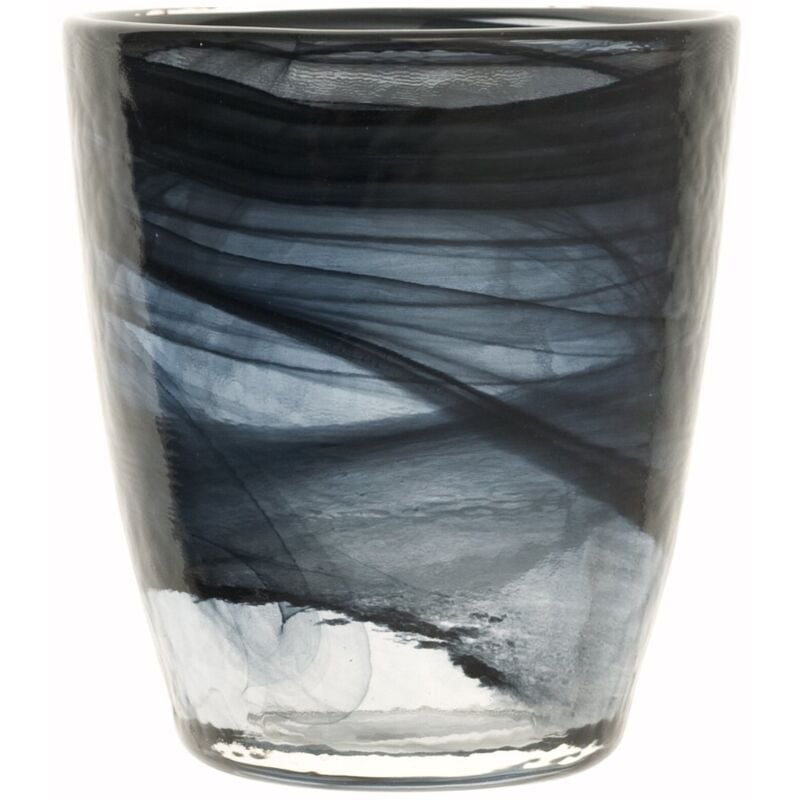 foto del prodotto h h 6 bicchieri in vetro alabastro nero cl23