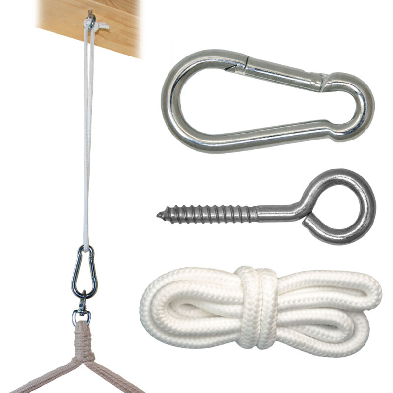 foto del prodotto h ngestuhl befestigung karabiner mit seil
