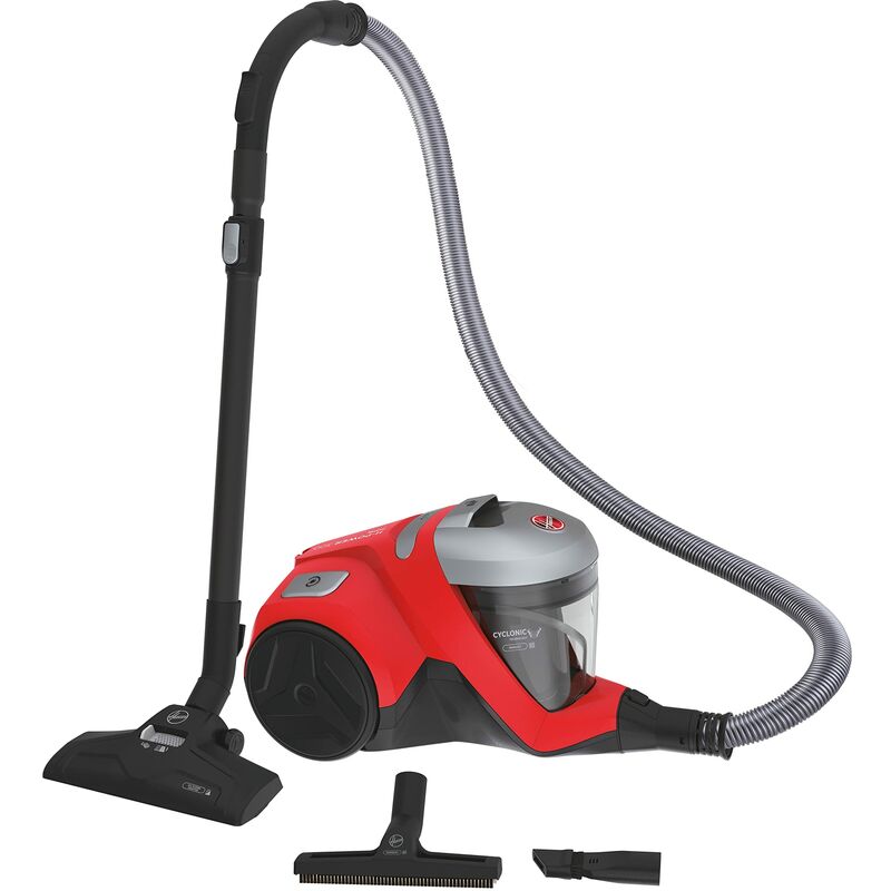 foto del prodotto h power 300 hp310hm 011 aspirapolvere senza sacco, 850w, 2 l, 75 dba, ciclonico, spazzola parquet, filtro epa, raggio di azione 9,5 m, rosso hoover