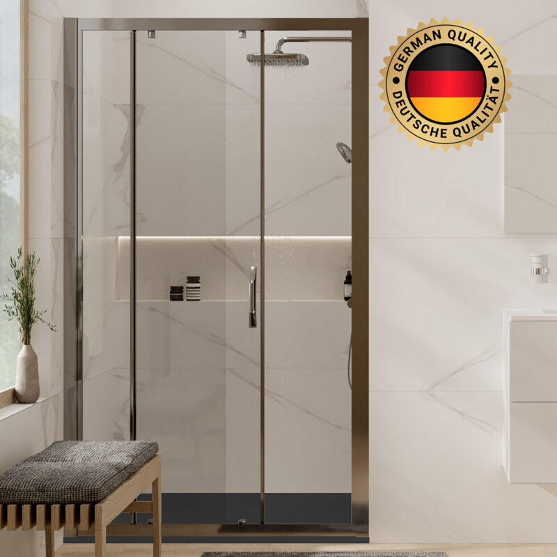 foto del prodotto h ppe h ppe pack porta scorrevole da 120 cm piatto doccia satalek 120x90 cm nero huppe1 12090bl 