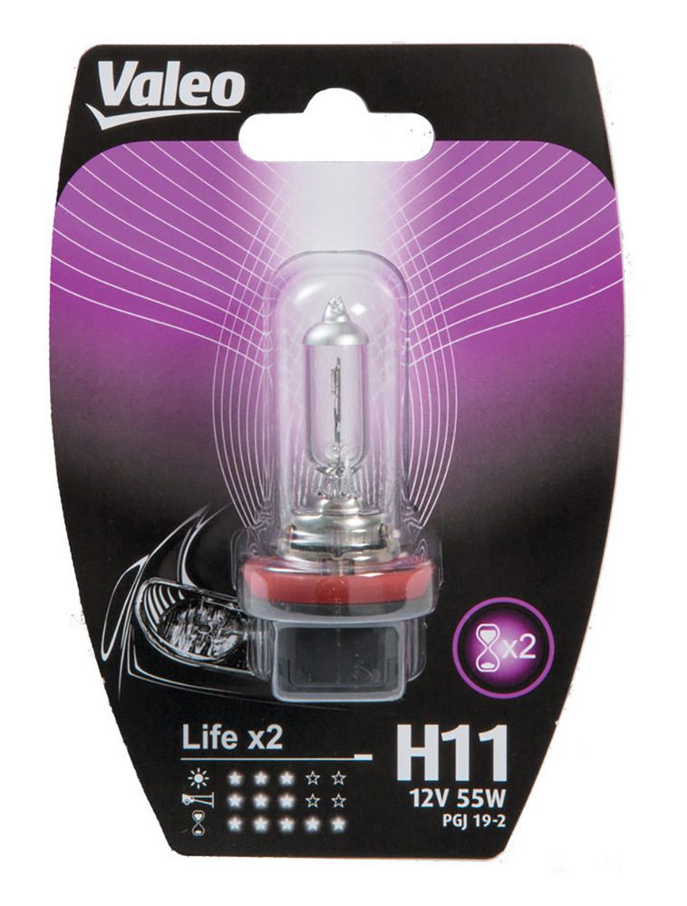 foto del prodotto h11 lampada singola auto 12v 55w life x2 attacco pgj 19 2