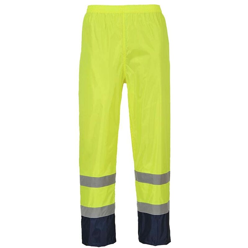 foto del prodotto h444 pantalone classic anti pioggia alta visibilit , bicolore, giallo navy, m portwest