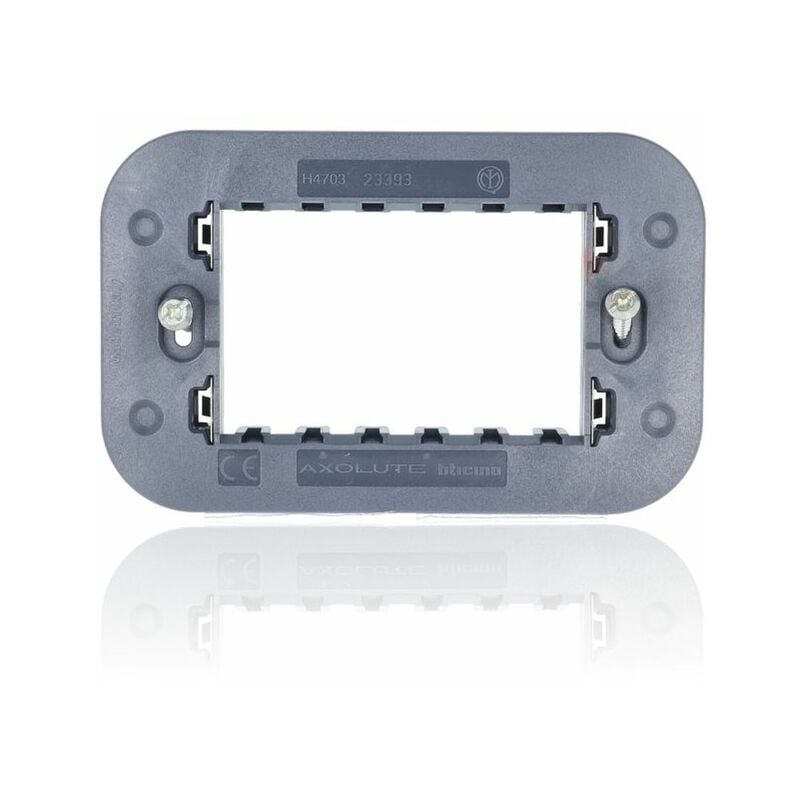 foto del prodotto h4703 supporto in resina caricata vetro a 3 moduli axolute bticino