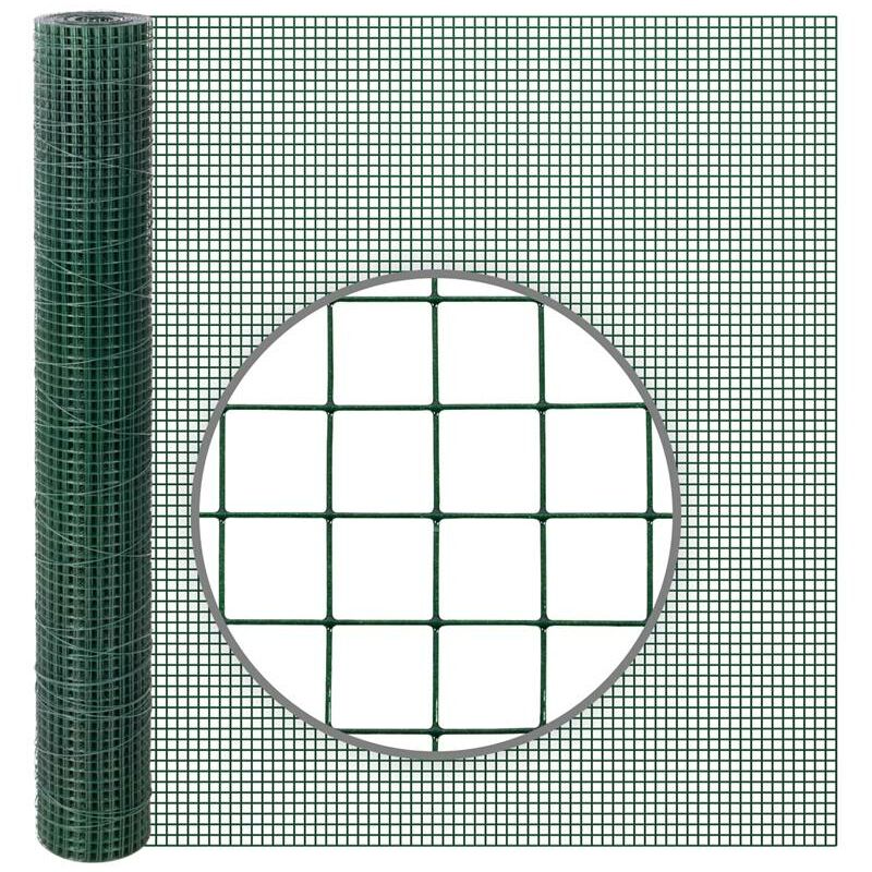 foto del prodotto h50cm rete zincata e plasticata verde 5mt maglia 12x12mm in rotolo