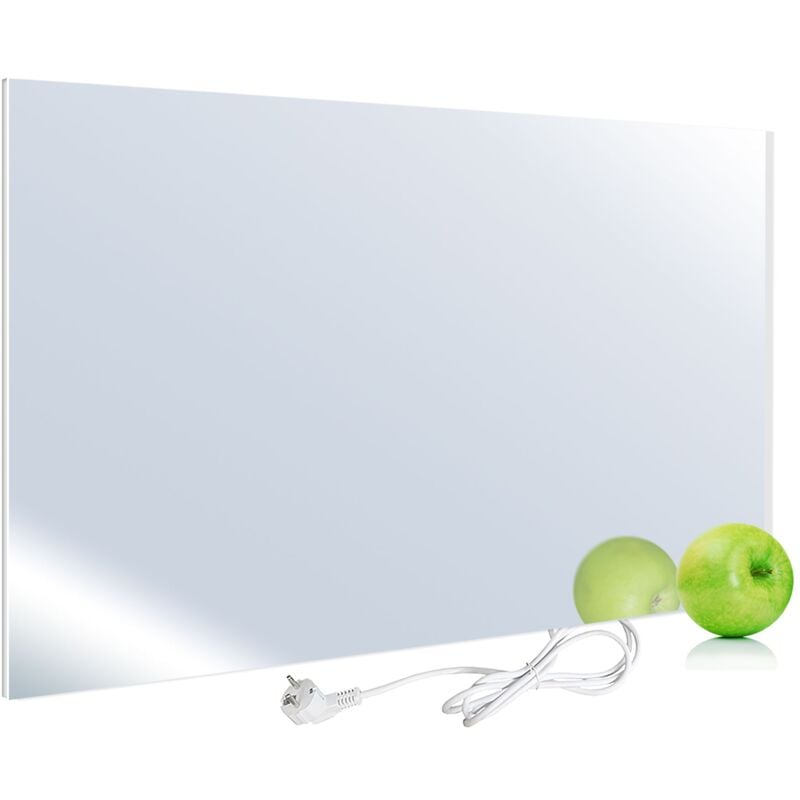 foto del prodotto h580 sp specchio riscaldatore a raggi infrarossi 580 watt, bianco pannello riscaldatore di massima efficienza con tecnologia carbon crystal