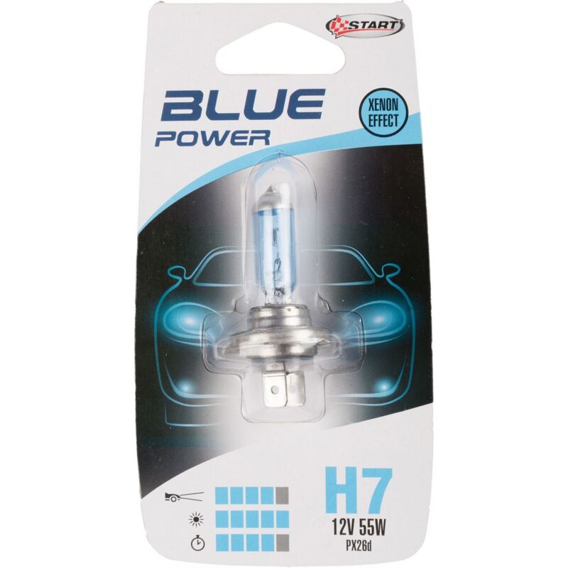 foto del prodotto h7 blue power lampadina alogena per luci auto 12v 60 55w px26d