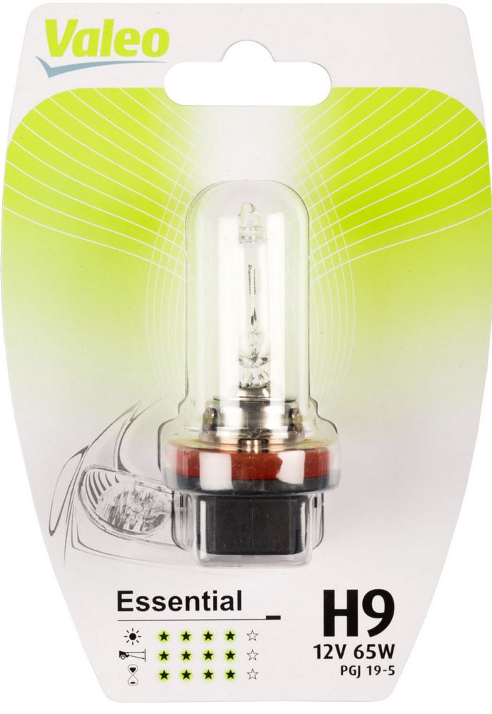 foto del prodotto h9 lampada singola auto 12v 65w essential attacco pgj 19 5