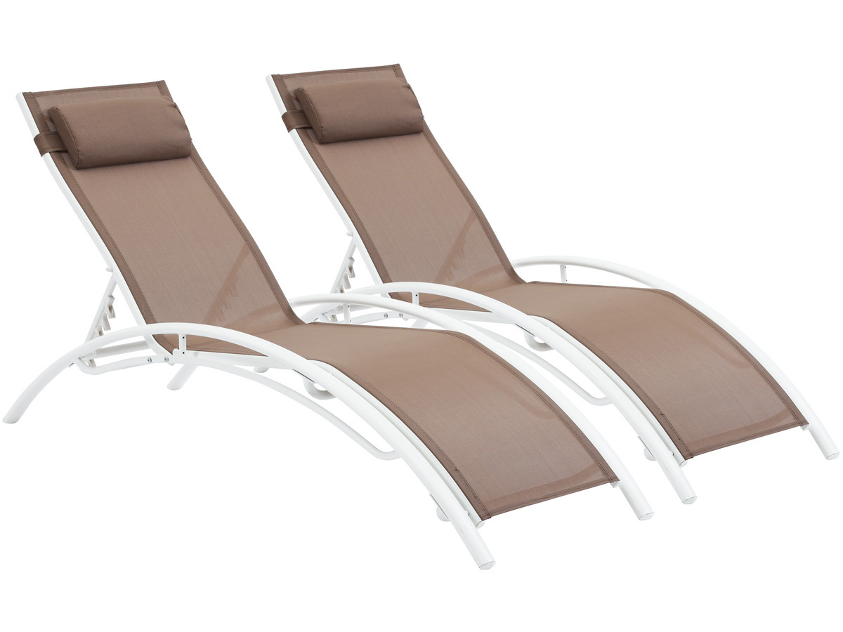 foto del prodotto habitat et jardin 2 lettini in alluminio beauty phoenix talpa set di 2