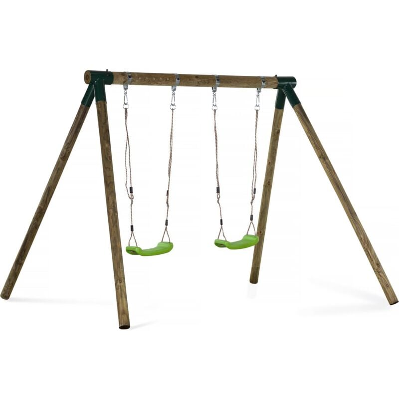 foto del prodotto habitat et jardin altalena in legno eden con 2 altalene