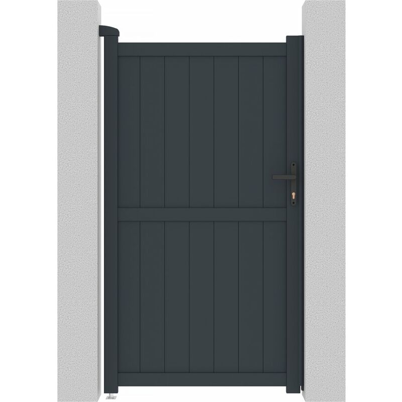 foto del prodotto habitat et jardin cancello in alluminio maurice 101,2 x 180,9 cm grigio