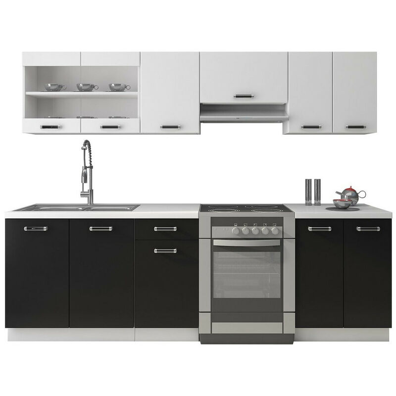 foto del prodotto habitat et jardin composizione cucina tucson 161 , 240x60cm, con, truciolare laminato, led senza