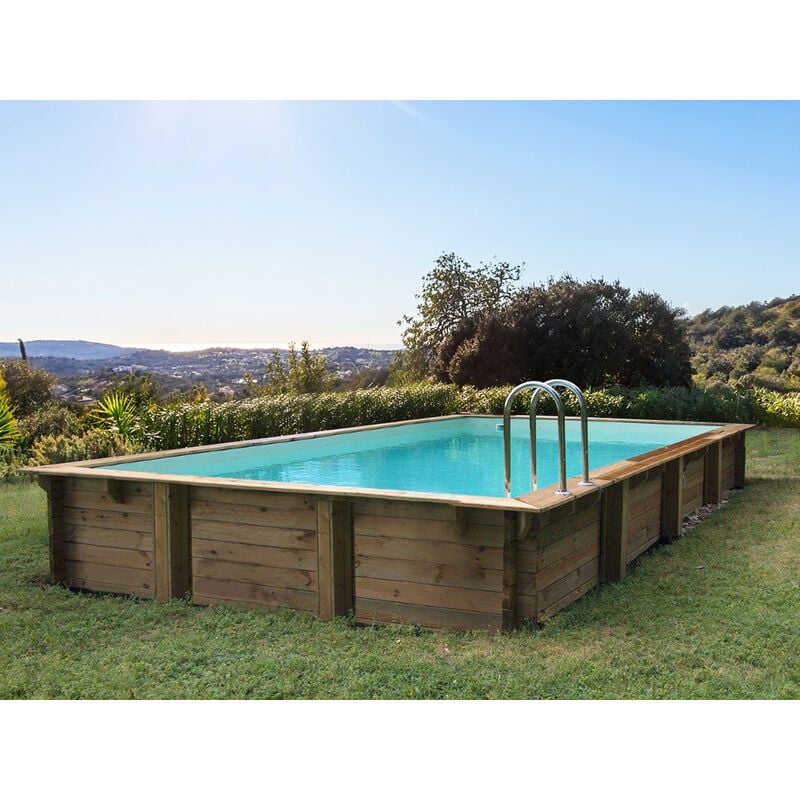 foto del prodotto habitat et jardin - kit piscina in legno tampa - 7,20 x 4,20 x 1,44 m