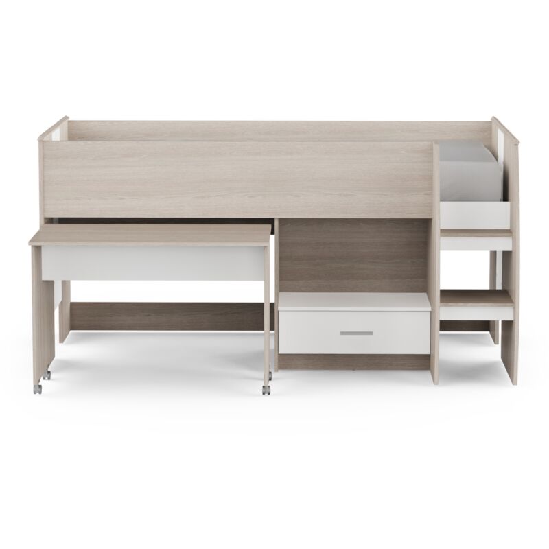 foto del prodotto habitat et jardin letto combinato con scrivania 1 cassetto 90x200 cm rete inclusa l120,9 cm nano