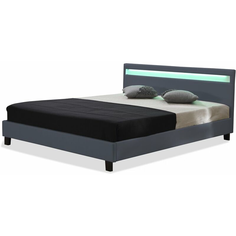 foto del prodotto habitat et jardin letto con led maria 160 x 200 cm bianco