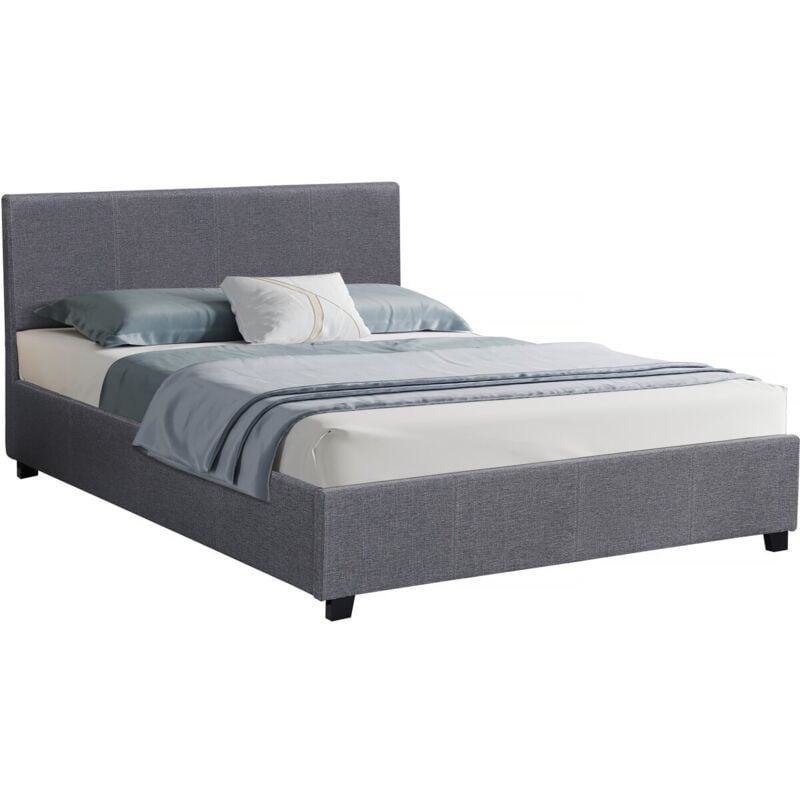 foto del prodotto habitat et jardin - letto doppio con contenitore 'carla' - 160 x 200 grigio